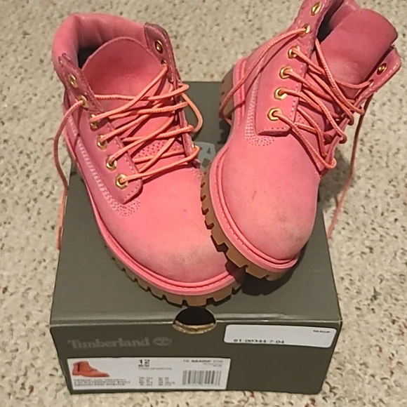 Timberland ピンク Amazon.com | Timberland Toddler Pokey Pine Mid Lace Up With